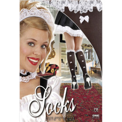 Čierne podkolienky s mašľami